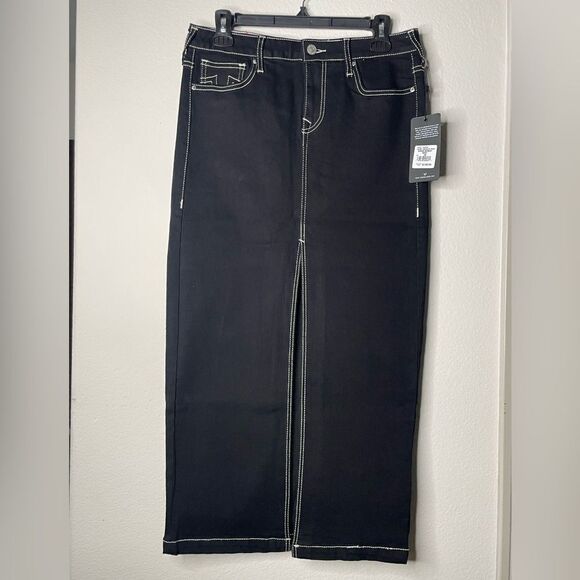 Black True Religion Maxi Skirt - Picture 1 of 8